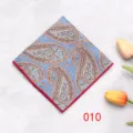 Taschino da uomo con motivo Paisley blu classico fazzoletto da abito matrimonio accessori - Colore 010