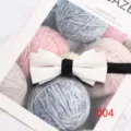 Heren witte dubbellaags vlinderdas, elegant retro design voor zakelijke en formele pakken. - Stijl 004