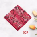 Taschino fazzoletto da taschino uomo motivo cachemire rosso per abito formale matrimonio - Stile 029
