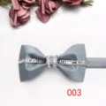 Farfallina argento con strass per uomo, elegante farfallina da sposo matrimonio dettaglio. - Colore 003