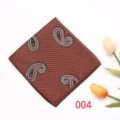 Pañuelo de bolsillo marrón para hombre con clásico patrón paisley accesorio formal - Color 004
