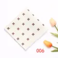 Men's business pocket square white handkerchief with vintage brown geometric pattern for suit - Color 006