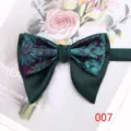 Mens vintage floral double layer bow tie business party suit formal neckwear accessory. - Color 007