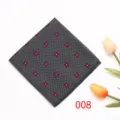 Classic men's pocket square with elegant geometric pattern, ideal for formal suits and business wear. - Color 008