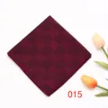 Luxury burgundy checkered pocket square detail, elegant men suit handkerchief formal accessory. - Color 015