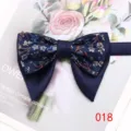 Men's vintage double layer floral bow tie stylish suit party wedding neckwear accessory - Color 018