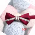 Farfallina in raso bordeaux con strass da uomo, elegante accessorio per matrimonio e feste - Borgogna