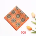 Pochette de costume florale orange pour homme mariage et fête d'affaires formelle. - 008