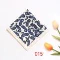 Pochette de costume homme elegant bleu blanc motif cachemire mouchoir ceremonie mariage - 015