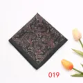 Homme formel costume d'affaires pochette retro paisley mouchoir de poche mode. - 019