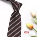 Men's striped necktie formal business suit tie wedding groom dress tie detail view - Color 002