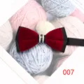 Papillon da uomo in velluto rosso vino con pezzo centrale in metallo strass per matrimoni - Colore 007