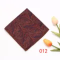 Gedetailleerd overzicht van een stijlvol heren pochet met klassiek paisley patroon voor pakken. - 012