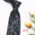 Elegant floral men's tie for formal business wedding suits and groom party wear necktie. - Color 013