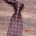 Men's brown floral necktie business casual stylish neck tie 9cm wide accessory for formal events - 017