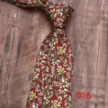Cravate homme imprimé floral rouge élégant mariage affaires marié cravate motif fleurs - Couleur 016
