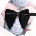 Farfallina in velluto nero con decorazione a catena dorata moda uomo matrimonio sposo accessorio - Colore 006