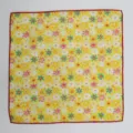Herren Baumwolle Blumen Einstecktuch gelb Vintage Taschentuch für Hochzeitsanzug - Gelb Blumig