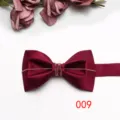 Farfallino bordeaux con catenina dorata uomo abito da matrimonio moda elegante - Colore 009