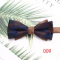 Men's double layer bow tie stylish wedding tuxedo formal neckwear fashion suit accessory - Color 009
