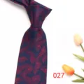 Men's Business Formal Tie 8cm Jacquard Polyester Silk Necktie Detail View In Stock Wholesale - Dark Blue