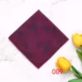Men's polyester pocket square suit handkerchief with elegant ginkgo leaf pattern design. - Color 009