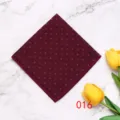 Men's silk feel pocket square geometric pattern suit handkerchief accessory detail view - Color 016