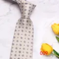 Men's champagne tie with classic small floral pattern, 8cm wide business casual necktie. - Micro Geometric Floral (009)