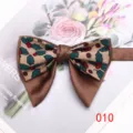 Cravatta a farfalla doppia con motivo floreale retrò da uomo, elegante vintage - Colore 010