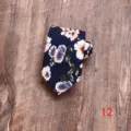 Heren bloemenprint katoenen stropdas slanke marineblauwe das zakelijke accessoire - Stijl 12