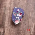Heren katoen bedrukte das paars bloemen smalle stropdas mode business vrije tijd accessoire - Stijl 14
