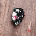 Stijlvolle katoenen stropdas met bloemenprint voor heren, zwarte slim fit das detail. - Stijl 15