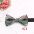 Classic green striped bow tie for men, perfect for business meetings, weddings, and formal events. - 034