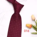 Cravatta da uomo bordeaux con un design a quadri classico per abbigliamento formale. - Colore 016