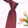Cravatta da uomo bordeaux da lavoro con piccolo motivo geometrico, elegante. - 017