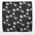 Pañuelo de bolsillo para hombre negro plateado con motivo de pavo real elegante formal - Negro