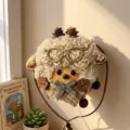 Pendentif mouton en laine fait main charm de sac en peluche douce poupée animal cadeau créatif - Petit Mouton 1 (Produit Fini)