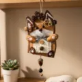 Pendentif Chien en Gousse Naturelle Fait Main Mignon Animal Ornement Suspendu Cadeau DIY - Kit de matériel pour poupée cosse de pois chat à bouton