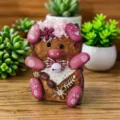 Close-up detail of handmade bean pod doll pendant, showing exquisite craft and cute design details. - 5 Pairs Bean Pod
