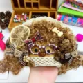 Cute handmade teddy bear doll bag charm fluffy plush accessory pendant for backpack. - a3 (Finished)