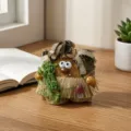 Handcrafted bean pod doll figurine, cute handmade DIY craft ornament for home desktop decor and gift. - Grass Skirt Pea Pod Materials