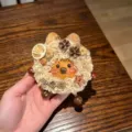 Handmade kentan bean pod doll pendant cute DIY wool craft charm for bag and keys decoration. - Lemon Slice Sheep (Material Pack)