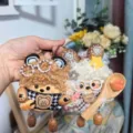 Poupées mignonnes de gousses de haricots de couple faites à la main cadeau créatif pour amie chérie - Kit DIY poupée cosse de haricot couple style C