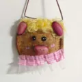 Handmade cute bean pod doll hanging ornament car charm creative cartoon animal pendant decor - Cute Pig Finished Product