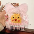 Handmade Pink Plush Bean Pod Doll Cute Hanging Ornament Car Decor Gift Kawaii Aesthetic - Pea Pod Doll 5