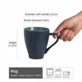 Mug en céramique bleue avec texture nervurée 450ml - 450ml / Bleu