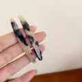 Pinzas de pelo de acetato carey elegante pasador francés accesorios para el cabello - Horquilla / Negro y Blanco