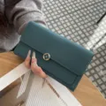 Damen Leder Lange Geldbörse Echtes Rindsleder Clutch Tasche Karteninhaber Portemonnaie - Blau