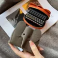 Süßes Tierdesign Damen Kartenetui mit großer Kapazität und Akkordeonfächern für den Alltag - Elefantengrau