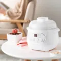 Ceramic electric stew pot household automatic double boiler for bird's nest and soup cooking. - White (Single Layer) / CN 220V